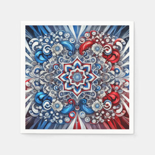 Serviettes en papier aux couleurs françaises Desig