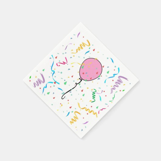 Serviettes en papier avec ballons et confettis (Coin)