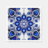 Serviettes en papier avec Bule White Colour Design (Devant)