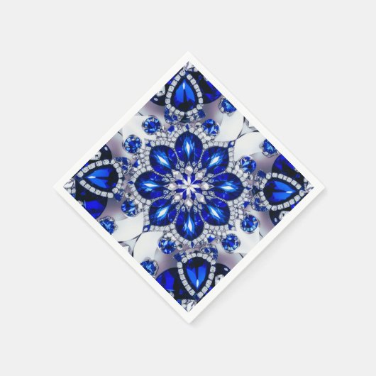 Serviettes en papier avec Bule White Colour Design (Coin)