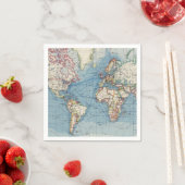 Serviettes en papier avec carte ancienne (En situation)