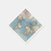 Serviettes en papier avec carte ancienne (Coin)