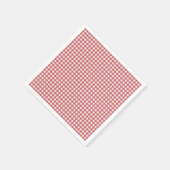 Serviettes en papier avec chèques En vichy rouges  (Coin)