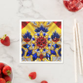 Serviettes en papier avec des couleurs roumaines D (En situation)