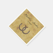Serviettes en papier avec des fers à cheval rustiq (Coin)