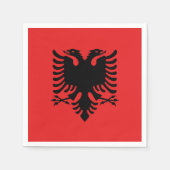 Serviettes en papier avec drapeau d'Albanie (Devant)
