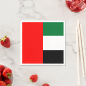 Serviettes en papier avec drapeau des EAU (En situation)