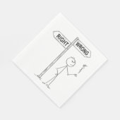 Serviettes en papier avec illustration de juste et (Coin)