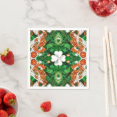 Serviettes en papier avec Irlande Couleurs Design (En situation)