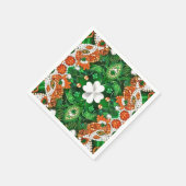 Serviettes en papier avec Irlande Couleurs Design (Coin)