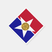 Serviettes en papier avec le drapeau de Dallas (Coin)