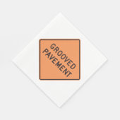 Serviettes en papier avec panneau de signalisation (Coin)