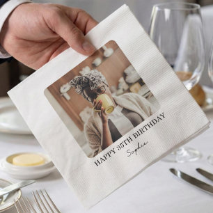 Serviettes en papier avec photo personnalisée, Fêt