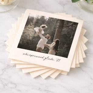 Serviettes en papier avec photos Polaroid Art ré