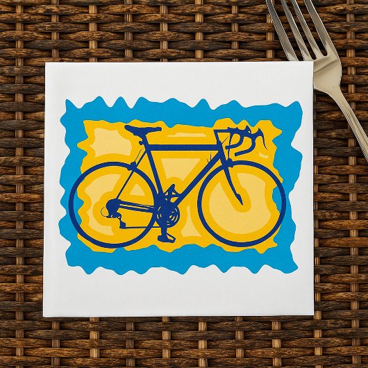 Serviettes en papier avec symbole de vélo