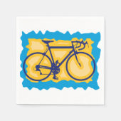 Serviettes en papier avec symbole de vélo (Devant)