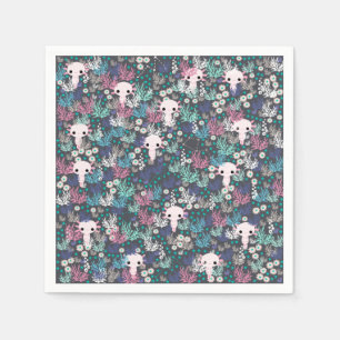 Serviettes en papier Axolotl mignonnes