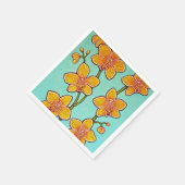 Serviettes en papier azur orchidée (Coin)