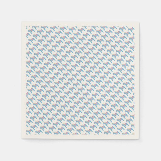Serviettes en papier baby shower avec Chevaux de D (Devant)