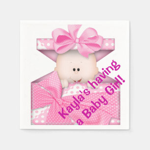 Serviettes en papier Baby shower fille