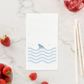 Serviettes en papier Baby shower fin requin (En situation)