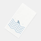 Serviettes en papier Baby shower fin requin (Coin)