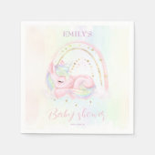 serviettes en papier Baby shower Unicorne (Devant)