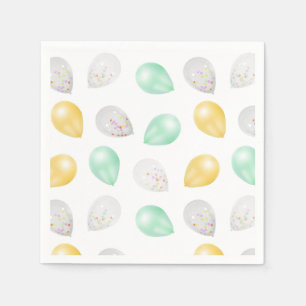 Serviettes en papier Ballons 3D vibrantes