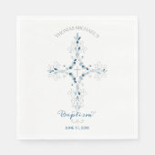 Serviettes en papier Baptême - Conception de servi (Devant)