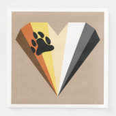 Serviettes en papier Bear Heart Pride (Devant)