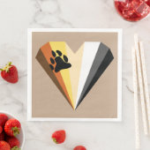 Serviettes en papier Bear Heart Pride (En situation)