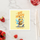 Serviettes en papier Bee Happy Cute Bee Party (En situation)