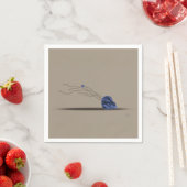 Serviettes en papier beige et bleu sur le thème de (En situation)