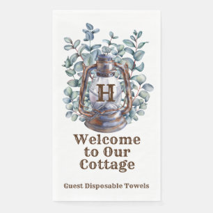 Serviettes en papier bienvenue dans notre chalet