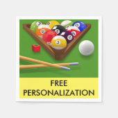 Serviettes en papier billard (Devant)