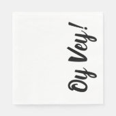Serviettes en papier blanc et noir Oy Vey (Devant)