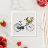 serviettes en papier blanc vélo fleur de vélo (En situation)