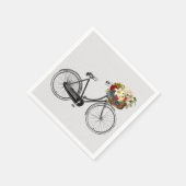 serviettes en papier blanc vélo fleur de vélo (Coin)