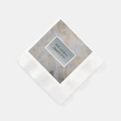Serviettes en papier blanches et argentées (Coin)