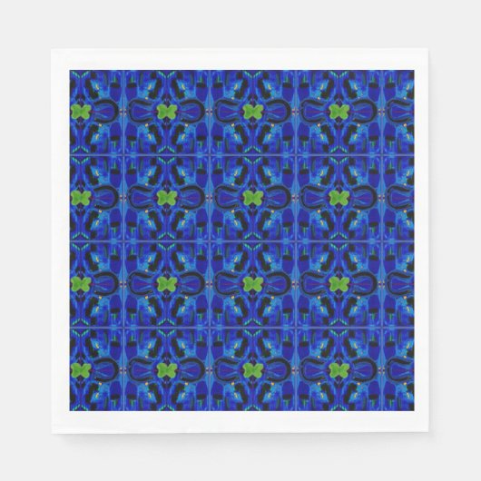 serviettes en papier bleu (Devant)