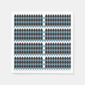 Serviettes en papier bleu argyle | Décoration de f (Devant)