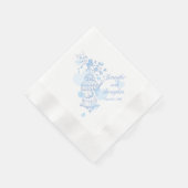 serviettes en papier bleu mariage (Coin)