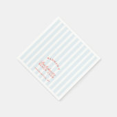 Serviettes en papier bleu pour enterrement de vie  (Coin)