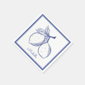 Serviettes en papier bleu rustique classique pour (Coin)