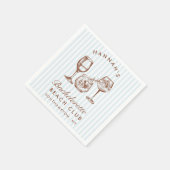 Serviettes en papier bleues pour enterrement de vi (Coin)