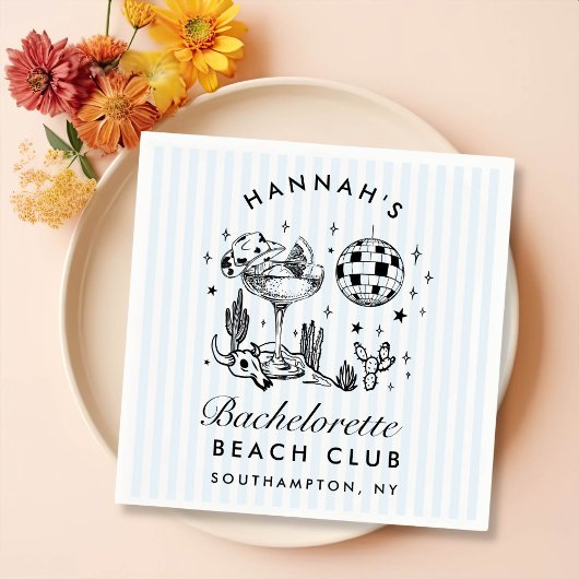 Serviettes en papier bleues pour enterrement de vi