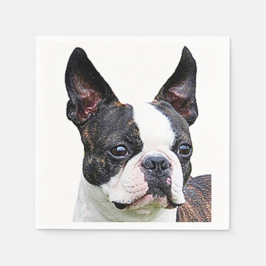 serviettes en papier "Boston terrier" (Devant)