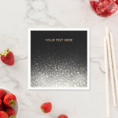 Serviettes en papier brillant noir (En situation)