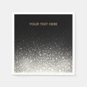 Serviettes en papier brillant noir (Devant)