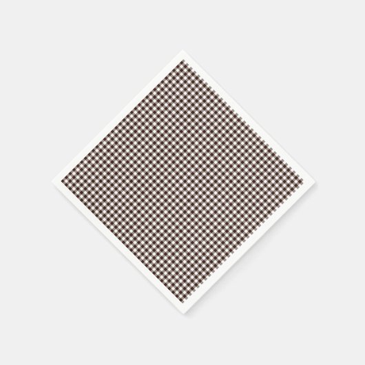 Serviettes en papier Brown En vichy foncé (Coin)